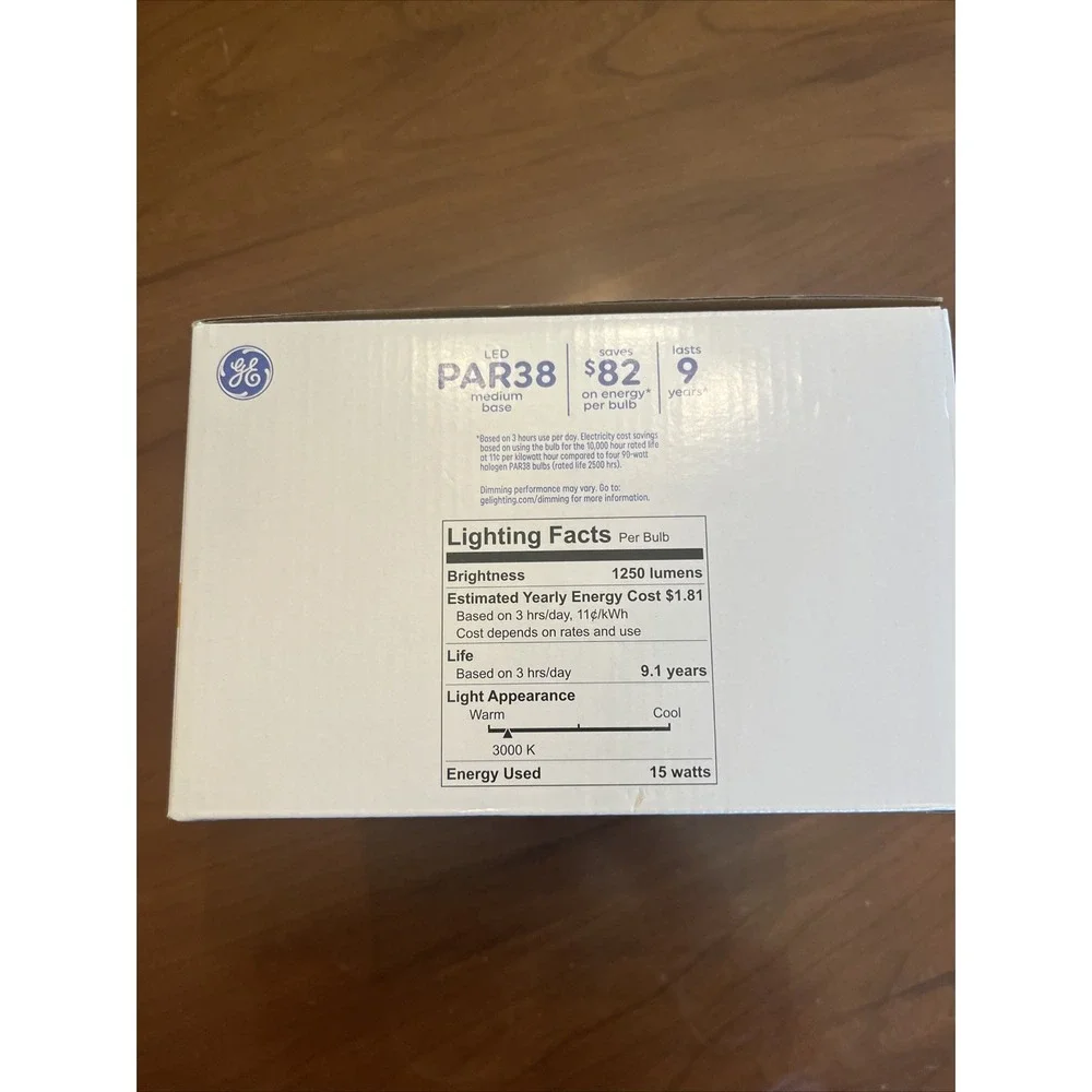 GE Classic LED PAR38 Outdoor Spotlight Bulbs 15W Warm White 4 Pack Dimmable